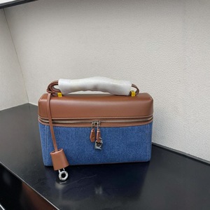 High-end Popular Model Extra Bag Genuine Leather Lunchbox Handbag Shoulder Crossbody Bag Zipper Closure LP19-27 <b>Square</b> Shape - Product Image 3