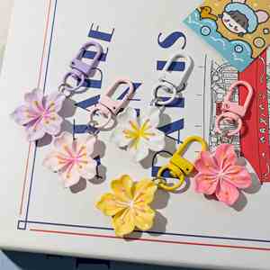 Porte-clés Fleur Colorée Fait Main, Pendentif Artisanat en Résine Fleur de Cerisier Romantique, Pendentif DIY, Porte-clés Fleur - Product Image 3