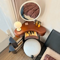 Commode d'angle minimaliste de style italien, armoire de rangement intégrée, petit appartement, design en bois massif, chambre à coucher, luxe léger, maquillage