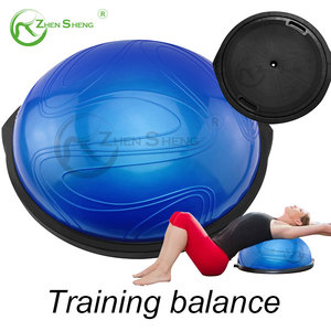 Zhensheng Chine Usine Vente Chaude Logo Personnalisé Écologique Antidérapant Entraînement Fitness Demi-ballon d'<span class=keywords><strong>équilibre</strong></span> en plastique 46cm 58cm - Product Image 1