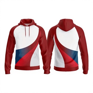 Sweat-shirt à capuche pour homme, manches raglan, imprimé color block, respirant, décontracté, tricoté en polyester, coupe classique, avec poche, 350g - Product Image 1