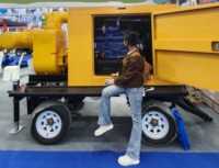 Truk Pompa Pengendali Banjir Mesin Diesel Unit Pompa 500/1000 Meter Kubik Besi Cor 2000 M/h Pompa Self-priming Mobile untuk Banjir