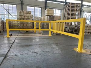 Modular Steel Three Way Guardrail <strong>Post</strong> 4 Inch 2 Rail <strong>Levels</strong> Rubber Caps IP10 Non Reflective Safety Barrier Roadway - Product Image 6