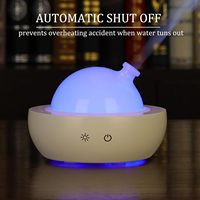 Diffuseur d'aromathérapie en verre USB/électrique 180 ml, base en bois véritable, 2 modes de brume, lumière LED 7 couleurs, ultrasonique, pour la maison, à poser sur table