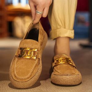 Mocassins Penny Loafers pour Hommes en Cuir de Porc Véritable, Semelle en Caoutchouc, Style Italien, Tendance, Décontractés, Chaussures Plates à Enfiler pour la Conduite - Product Image 5