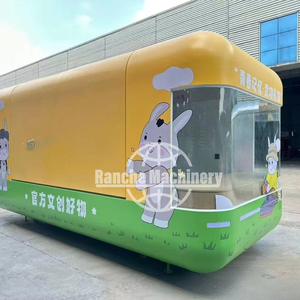 Towable Concession Cart Kitchen Van Hot Dog Coffee Ice Cream Fast Food Mobile Food Trailer Truck with Rooftop Fan - Product Image 1