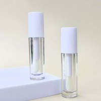 Tubes de brillant à lèvres de luxe vides 4 ml, personnalisables avec logo, en plastique, pour baume à lèvres et huile à lèvres, contenants cosmétiques pour marques de cosmétiques