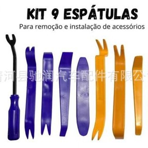 Car Audio Installation Removal Tools Plastic Pry <b>Bar</b> 9 Piece Set For Door Panel Interior Trim Gooseneck Claw End Diy - Product Image 4