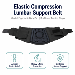 Cinturón de Soporte <span class=keywords><strong>Lumbar</strong></span> Elástico, Almohadilla Ergonómica Moldeada para la Espalda, Correas de Compresión de Doble Capa para Alivio Diario del <span class=keywords><strong>Dolor</strong></span> de Espalda y <span class=keywords><strong>Hernia</strong></span> - Product Image 5