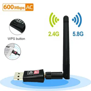 600mbps 2.4/5G Dual Band Antennas Computer Network LAN Card