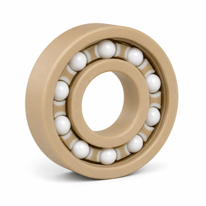ตลับลูกปืนเม็ดกลมร่องลึก 6008 40x68x15 มม. วงแหวน PEEK ลูกบอลเซอร์โคเนีย กรง PEEK PTFE - Product Image 4