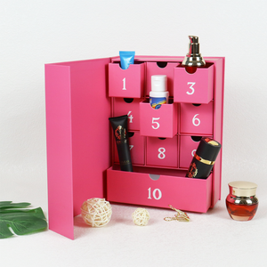 Couronne gagner maquillage beauté cosmétique personnalisé cookie <span class=keywords><strong>calendrier</strong></span> <span class=keywords><strong>de</strong></span> <span class=keywords><strong>l</strong></span>'<span class=keywords><strong>avent</strong></span> blanc hommes boîte avec rose magnétique fermer cadeaux tiroir boîtes en papier - Product Image 1