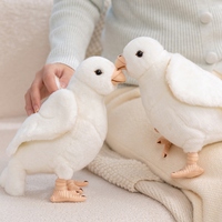 Peluche de colombe de la paix simulée, peluche de colombe blanche, peluche d'animal, cadeau pour enfants