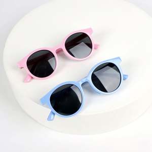 Lunettes de soleil rondes pour enfants, mode vintage 2025, garçons et filles, monture en silicone colorée, UV400 polarisées - Product Image 2