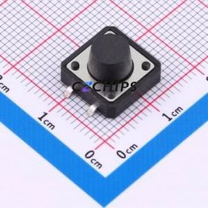 TS016-TBW1FH7.5 Tactile Switch SMD-4P,12x12mm Switch Single Pole Single Throw Round Button 2.5N Vertical Mount - Product Image 1