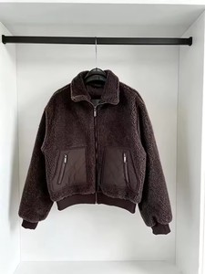 Cappotto Lungo da Donna in Pelliccia Sintetica Patchwork Stile Cross-border A028 per Inizio Autunno - Product Image 1