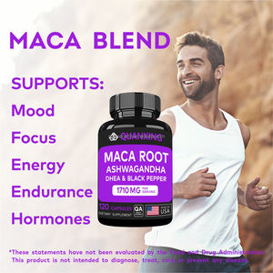 Cápsulas de Extracto Herbal Orgánico de Raíz de Maca y Ashwagandha para Hombre, Apoya la Salud Masculina y el Control de la Energía, 60 Cápsulas - Product Image 2