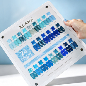 KLANA Set de 24 Esmaltes de Uñas en Gel Rojo, Esmaltes de Gel UV de 15ml, Gel Rojo Transparente Efecto Ojo de Gato, Permanente, para Salón de Uñas, con Carta de Colores, OEM - Product Image 3