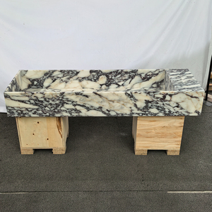 Diseños modernos Natural Calacatta Viola Mármol Fregadero <span class=keywords><strong>Piedra</strong></span> Lavabo <span class=keywords><strong>Antiguo</strong></span> Mármol Baño Vanidades - Product Image 1