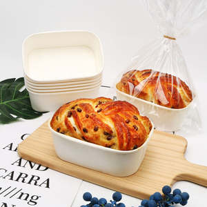 Wadah Kertas Persegi Panjang untuk Roti Panggang Xiamen Food Grade 1000ml, Wadah Makanan Sekali Pakai, Aman untuk Oven, Loyang Kue untuk Toko Roti dan Dapur - Product Image 2