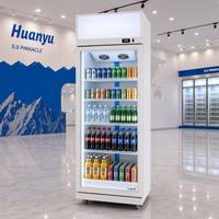 Réfrigérateur commercial pour boissons de supermarché avec thermostat mécanique et porte vitrée, vitrine réfrigérée