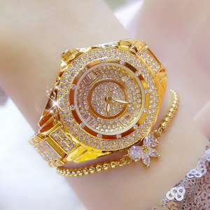 <span class=keywords><strong>B</strong></span> FA0917L orologio al quarzo da donna d'oro di alta qualità bella banda di cristallo grande quadrante analogico semplice orologio da polso da donna - Product Image 1