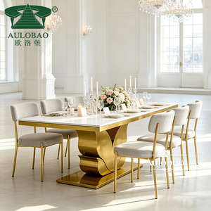 Banquet Hall Cheap Price Elegant <b>Gold</b> Stainless Steel Wedding <b>Table</b> and Chair - Product Image 3