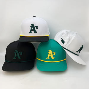 ゴルフ帽子防水5パネル3D刺繍ロゴGorrasカスタムプレミアムレーザー穴野球帽 - Product Image 4