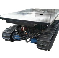Nouveau robot assemblé sur châssis à chenilles en acier et caoutchouc, télécommandé électriquement, capacité 200 kg, pour le transport et la chargement de charges lourdes
