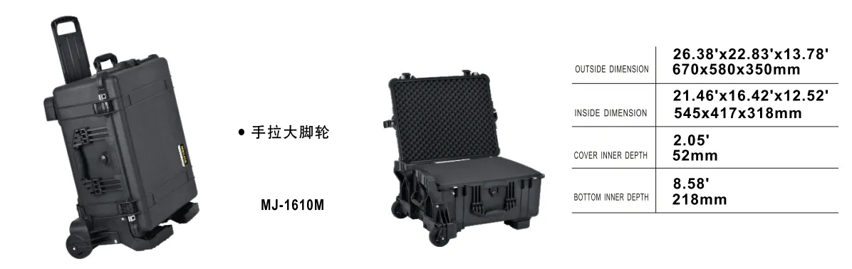 Hot Sale Ip67 Waterproof Shockproof Wheeled Trolley EVA Plastic Hard Case Dustproof Display OEM Foam Tool Case