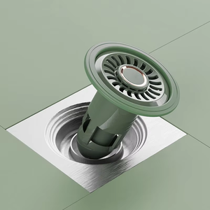 <strong>Brass</strong> Odor-Proof <strong>Floor</strong> <strong>Drain</strong> <strong>Cover</strong> - Silicone Anti-Odor Down Pipe with Insect Repellent, Bathroom/Kitchen Sink <strong>Drain</strong> Stopper - Product Image 1