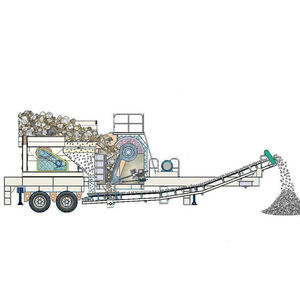 UNIK 200 Tph Steinbrecheranlage mobiler Kiefer-Zerkleinerer für Beton Gold Erz Aggregat-Zerkleinerer mobile Brech- und Screening-Anlage - Product Image 4