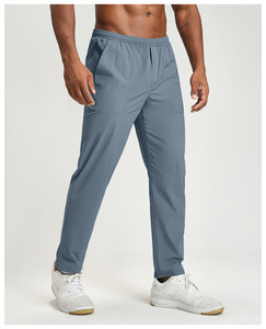 Pantalon long pour homme en nylon élasthanne tissé, séchage rapide, anti-humidité, pour la ville, le cyclisme, le camping en plein air et la gym - Product Image 1