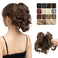 Perruque courte naturelle bouclée et volumineuse pour femme, avec pince à cheveux transfrontalière, réglable, pour queue de cheval, tressée, usage quotidien, par le fabricant