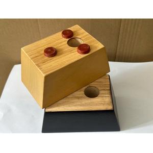 Pieds de canapé de luxe en bois d'hévéa du Vietnam, installation facile, design moderne, pour meubles de cuisine, salle à manger, chambre et salon, 90*80*80mm - Product Image 1