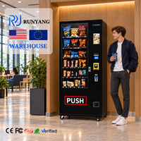 Distributeur automatique RUNYANG avec logo personnalisé, 10,1 pouces, lecteur de cartes, distributeur automatique de boissons et de collations intelligent pour aliments et boissons