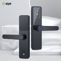 Cerradura Inteligente para Puerta con Manija de Palanca, Huella Dactilar, Contraseña, Entrada sin Llave, Aplicación Tuya WiFi, Biométrica, Electrónica, para Hotel u Oficina