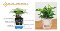 Vente en gros, Pots de fleurs en plastique à 2 niveaux, jardinière, grands Pots de plantes d'intérieur décoratifs à arrosage automatique/