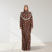 Abaya et Burqa pour femmes et filles de Dubaï, motifs variés en stock, dernières créations florales islamiques