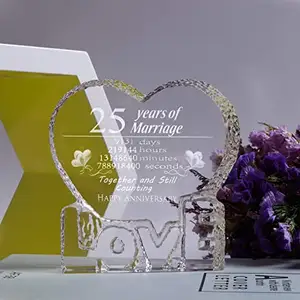 Heart Shape Crystal Love Iceberg Valentine's Day Clear Crystal Home Holiday Decoration Of Design Irregular Heart Shape Glass Orn