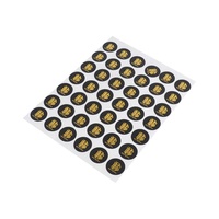 Autocollants personnalisés découpés sur mesure avec logo, impression dorée, étiquettes rondes en vinyle recyclable pour l'emballage de pain, bonbons, gâteaux et produits alimentaires.