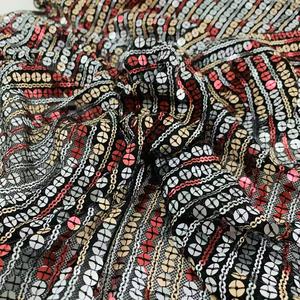 Bridal Luxury Beaded <strong>Lace</strong> <strong>Fabric</strong> Hand Beaded <strong>Lace</strong> <strong>Fabric</strong> Luxury Shiny <strong>Lace</strong> <strong>Fabric</strong> Net Tulle <strong>Lace</strong> <strong>Fabric</strong> - Product Image 2