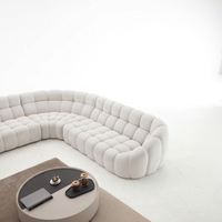 Modernes Luxus-Stoffsofa-Set mit Massivholzrahmen Modulares L-förmiges Schlafsofa für Apartment Wohnzimmer Fitnessraum Keller Hotel