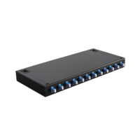 Panel de Conexiones de Fibra Óptica ODF de 12 Puertos para Montaje en Rack de 24 Núcleos, con Cables de 6 Hilos Codificados por Colores LC UPC, para Redes Personalizadas