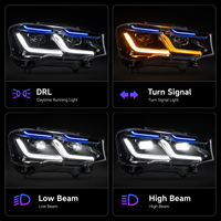 Faros Delanteros LED BK para BMW F25 X3 2010-2017, Conjunto de Proyectores Bi Xenón de Doble Lente, Luces de Circulación Diurna DRL, Actualización de Faros
