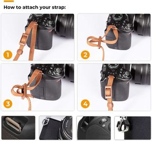 Adjustable Soft Long Retro Shoulder <strong>Strap</strong> DSLR <strong>Camera</strong> <strong>Neck</strong> <strong>Strap</strong> Vintage Belt for Women Men SLR Mirrorless Cameras Simple Brown - Product Image 6