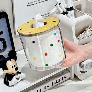 Suporte Moderno de Plástico Transparente e Impermeável para Caixa de Lenços de Papel, para Mesa de Centro da Sala de Estar, Armazenamento e Decoração Doméstica - Product Image 1