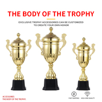Prix de gros Trophée classique Artisanat en métal Galvanoplastie et peinture Sublimation dorée Trophée doré Special Ears Part Trophy