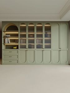 Gabinete de almacenamiento de vino de estilo francés personalizado con estantes de vidrio, muebles para el hogar para sala de estar, Bodega de vino - Product Image 2