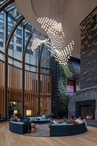 Ecojas Kính Sang Trọng Đèn Chùm Cho Sảnh Khách Sạn Siêu Thị Đám Cưới Khách Sạn Thiết Kế Mới Lớn Pendent Ánh Sáng - Product Image 5